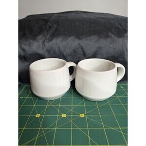 Frankoma 3" Mugs White Crazed As Shown